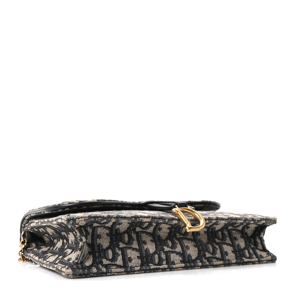 Oblique Saddle Chain Pouch Blue wholesalehk.shop