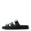Calfskin Womens Chypre Sandals 36.5 Black wholesalehk.shop