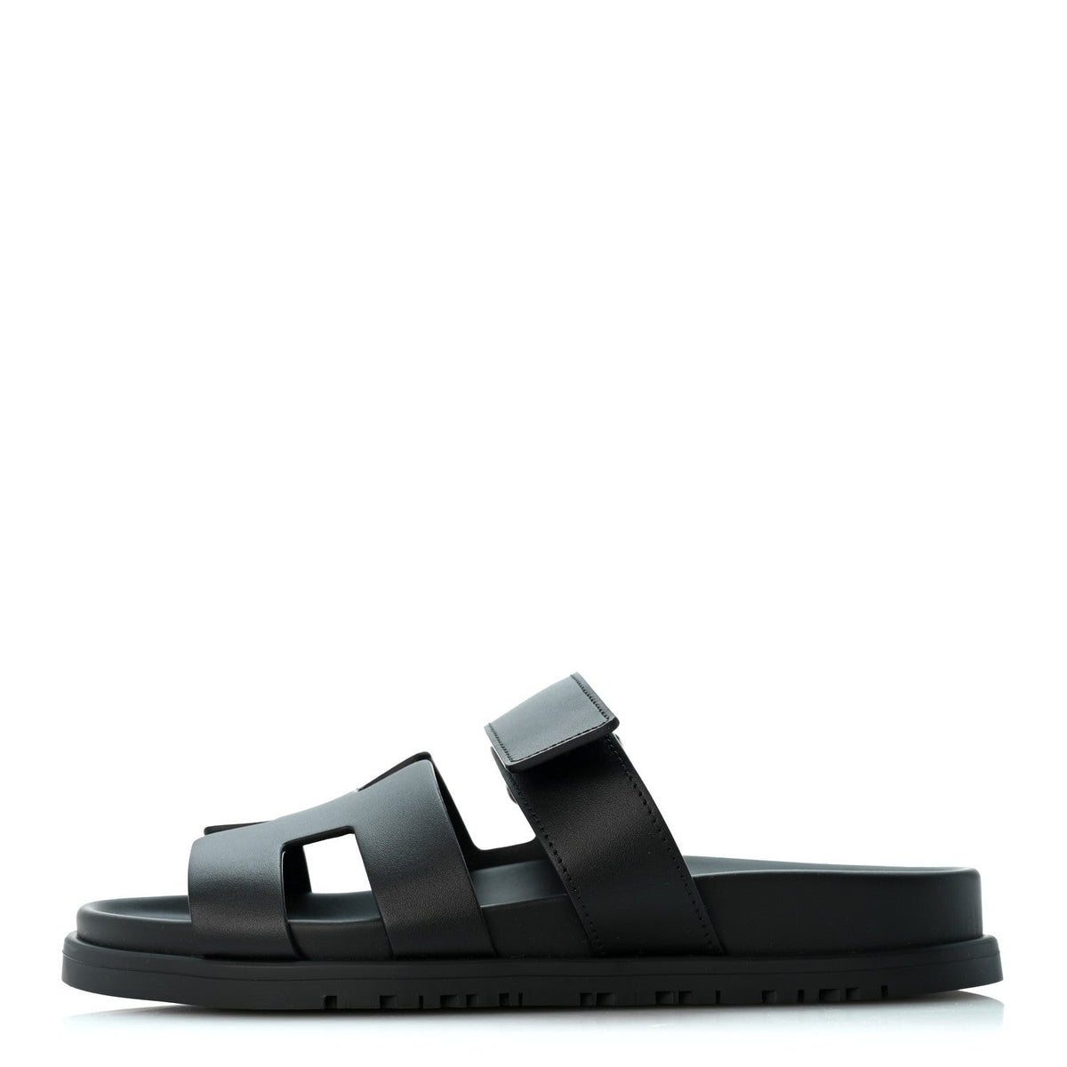 Calfskin Womens Chypre Sandals 36.5 Black wholesalehk.shop