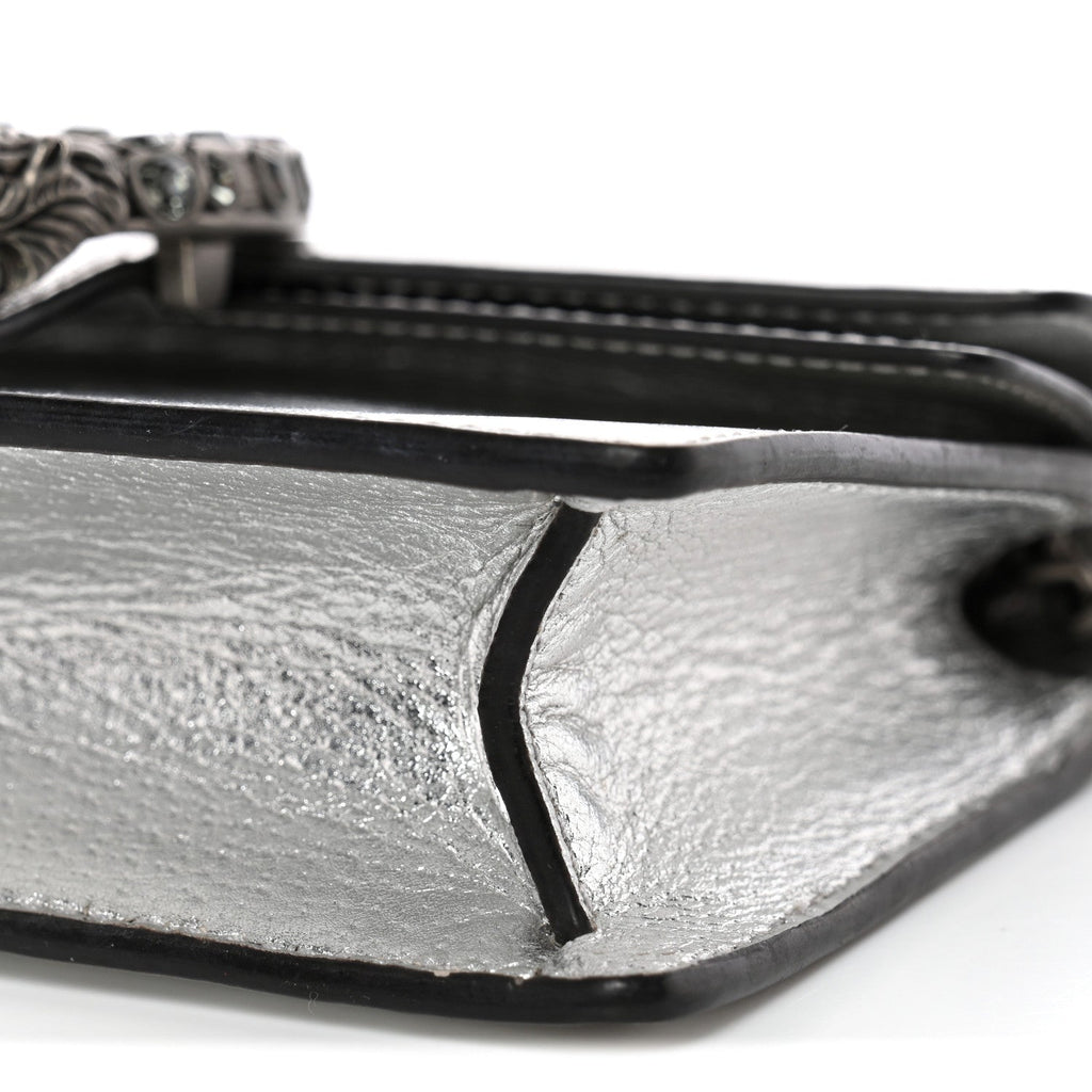 Metallic Calfskin Super Mini Dionysus Shoulder Bag Silver wholesalehk.shop