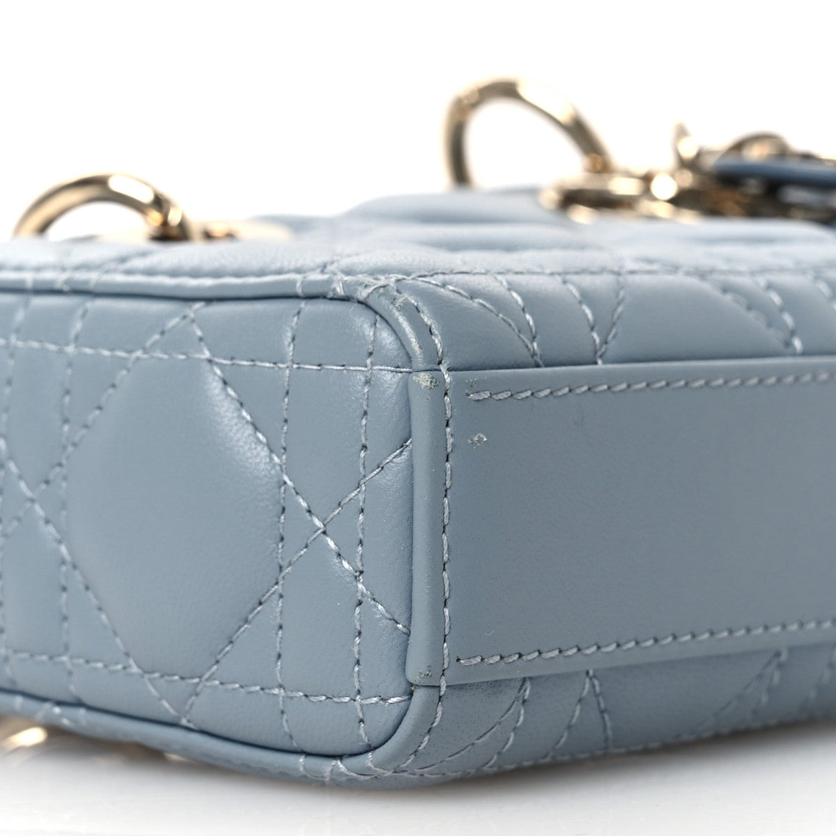 Lambskin Cannage Micro Lady D-Joy Cloud Blue wholesalehk.shop