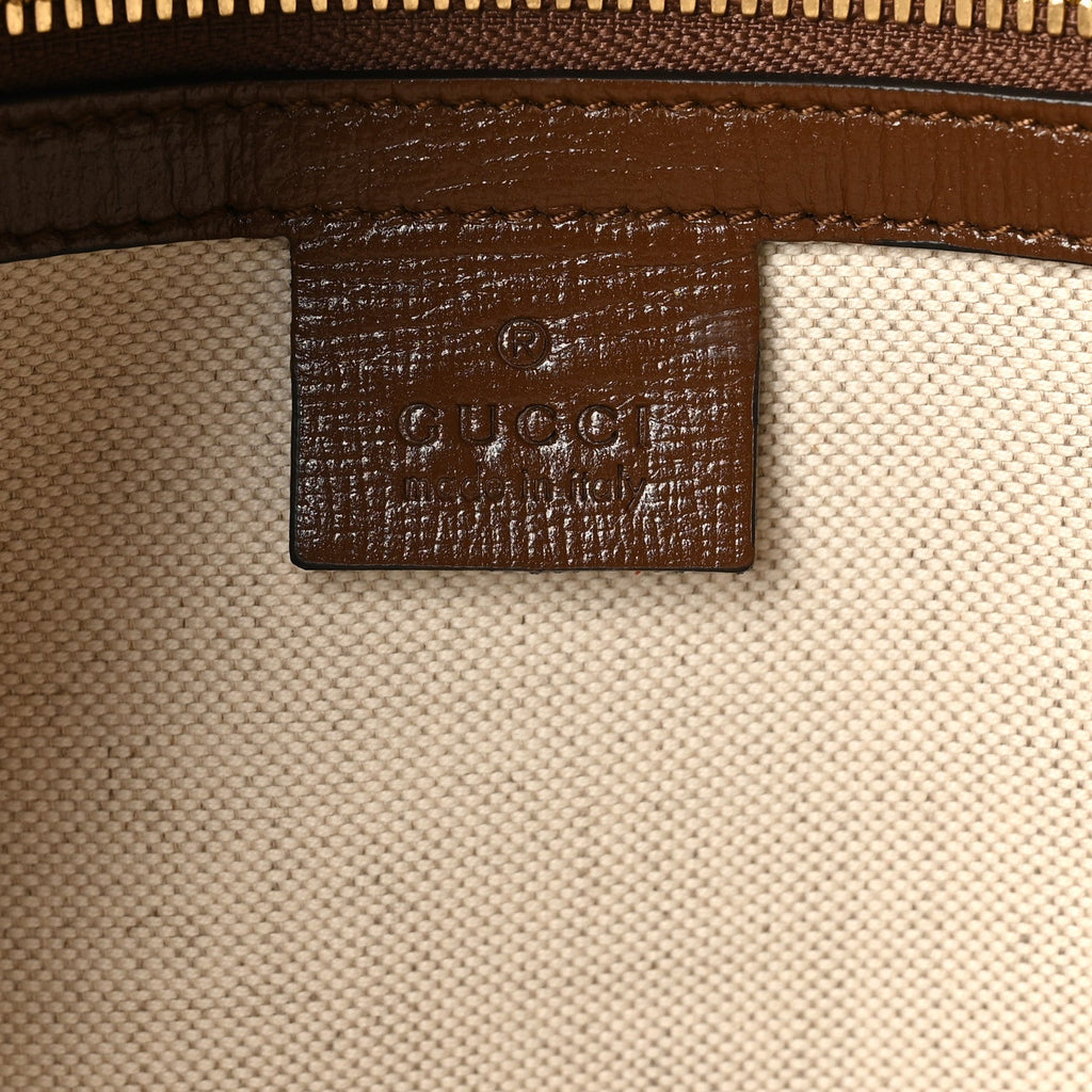 GG Supreme Monogram Fake/Not Large Retro Interlocking G Tote Bag Beige Brown Sugar wholesalehk.shop