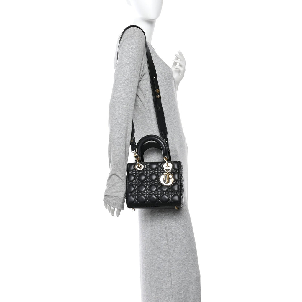 Lambskin Cannage Small My ABCDior Lady Dior Black wholesalehk.shop