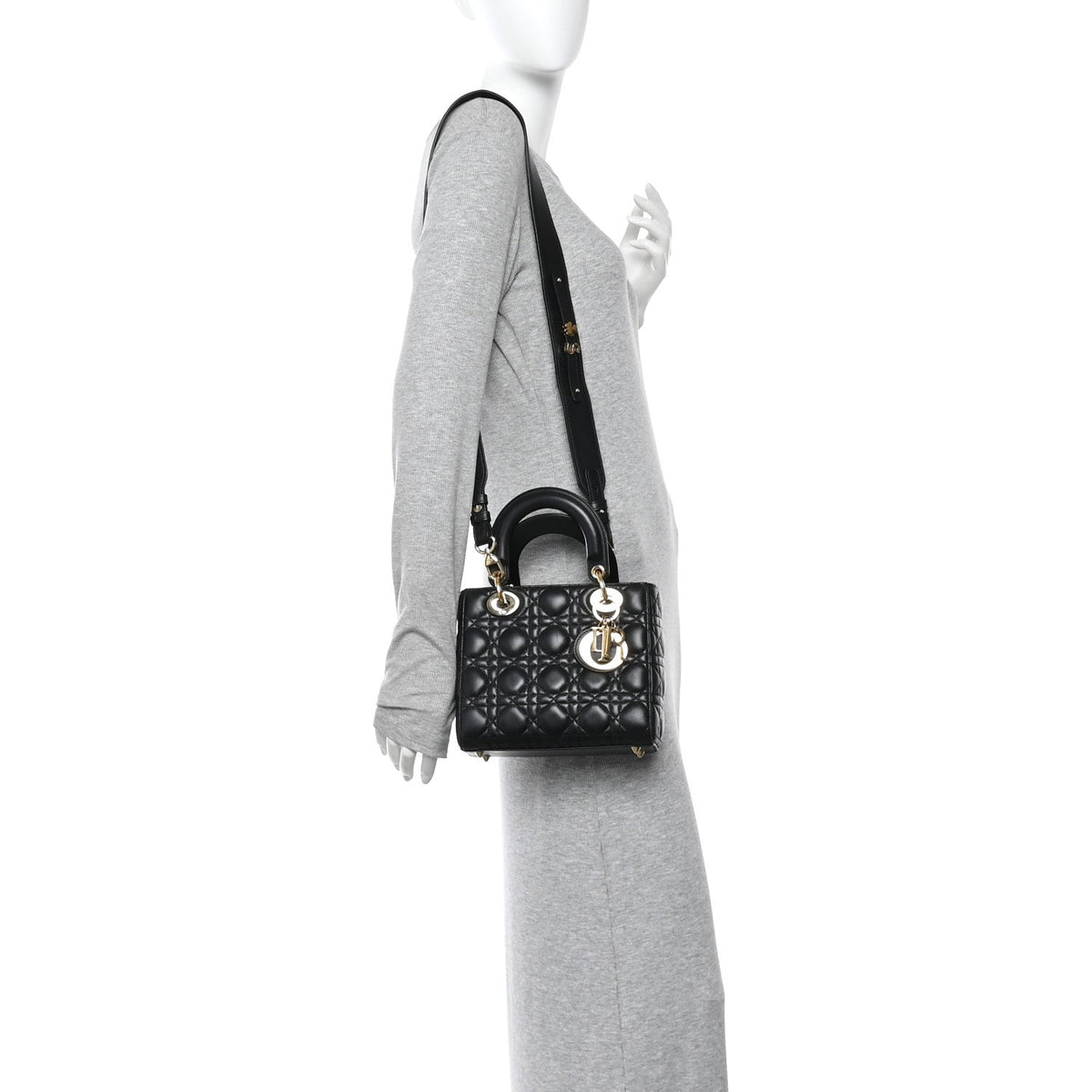 Lambskin Cannage Small My ABCDior Lady Dior Black wholesalehk.shop