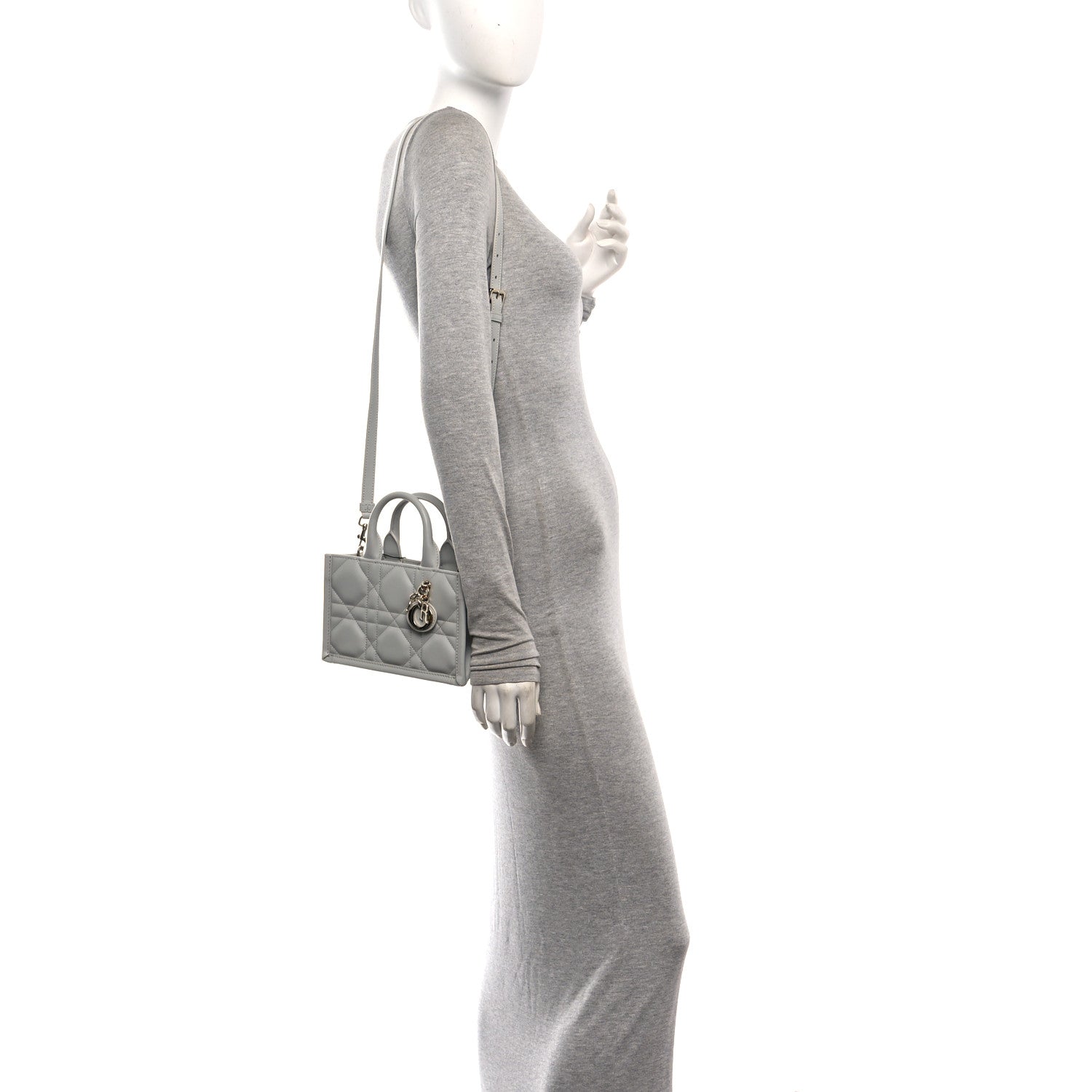 Calfskin Macrocannage Mini Book Tote Grey £¨ Direct shipment via from wholesalehk.shop