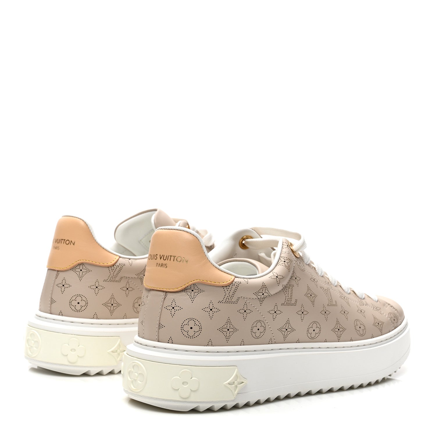 Calfskin Mahina Monogram Time Out Sneakers 39 Galet £¨ Direct shipment via from wholesalehk.shop