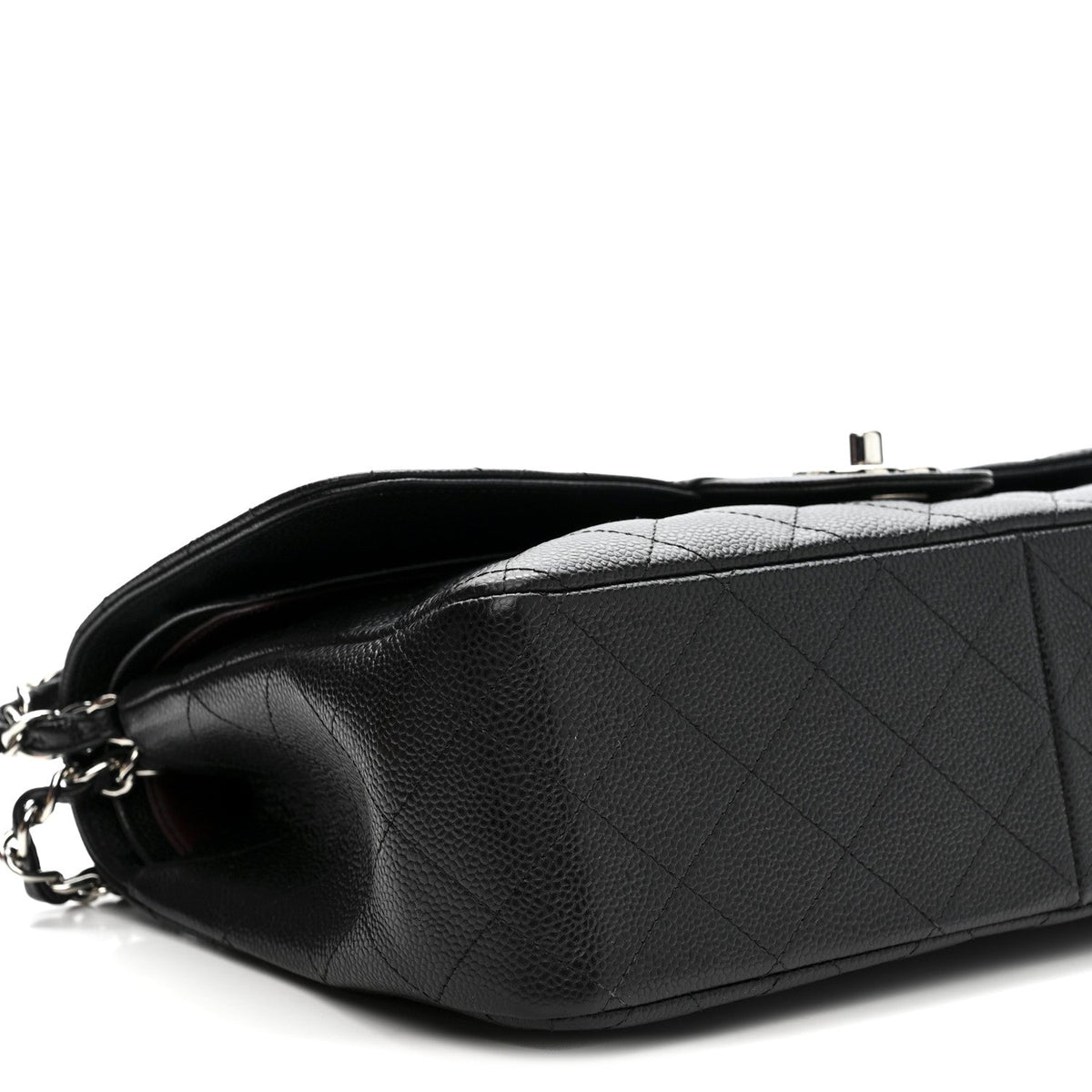 Caviar Quilted Jumbo Double Flap Black wholesalehk.shop