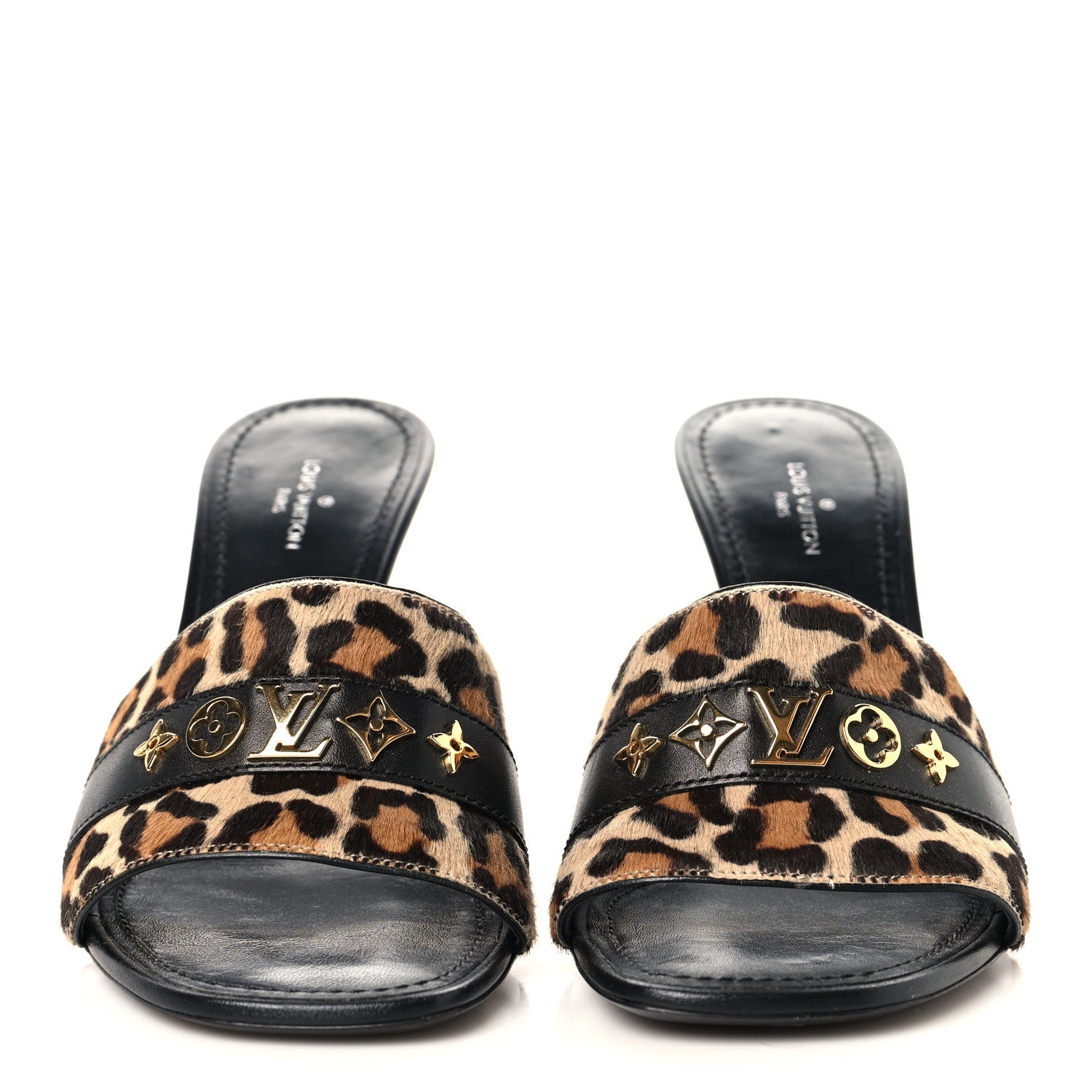 Calfskin Pony Hair Leopard Revival Mules 37 Brown £¨ Direct shipment via from wholesalehk.shop