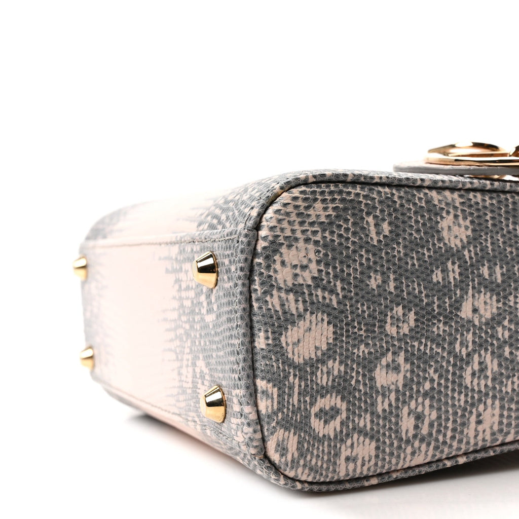 Lizard Ombre Mini Lady Dior Light Pink wholesalehk.shop