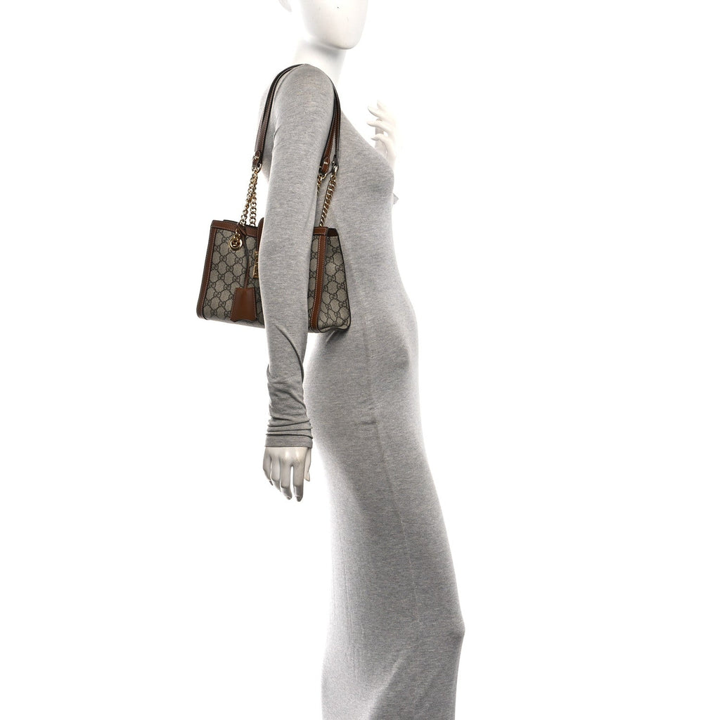 GG Supreme Monogram Calfskin Small Padlock Tote Beige Ebony Tuscany £¨ Direct shipment via from wholesalehk.shop