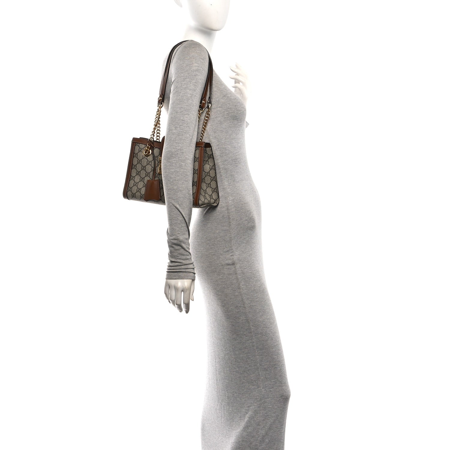 GG Supreme Monogram Calfskin Small Padlock Tote Beige Ebony Tuscany £¨ Direct shipment via from wholesalehk.shop