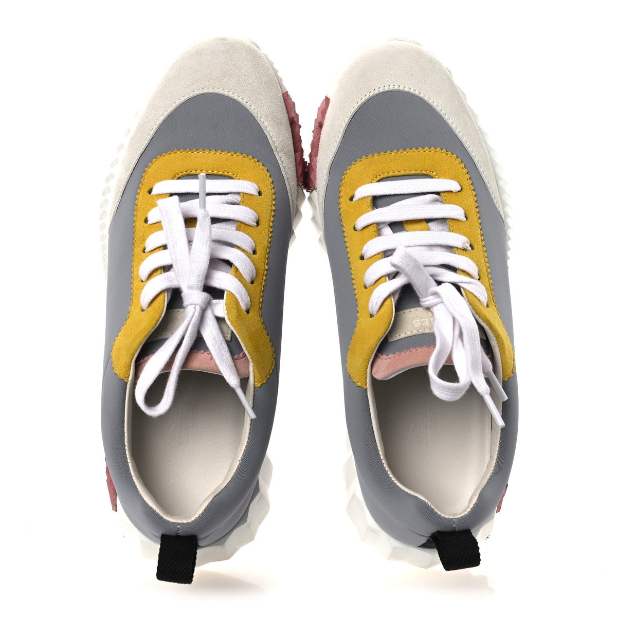Technical Canvas Suede Goatskin Bouncing Sneakers 36 Gris Multicolor wholesalehk.shop