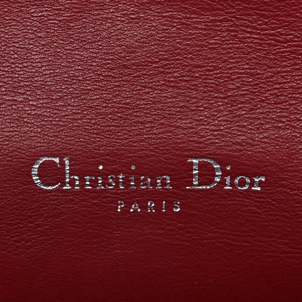 Patent Cannage Lady Dior Clutch Red Red wholesalehk.shop