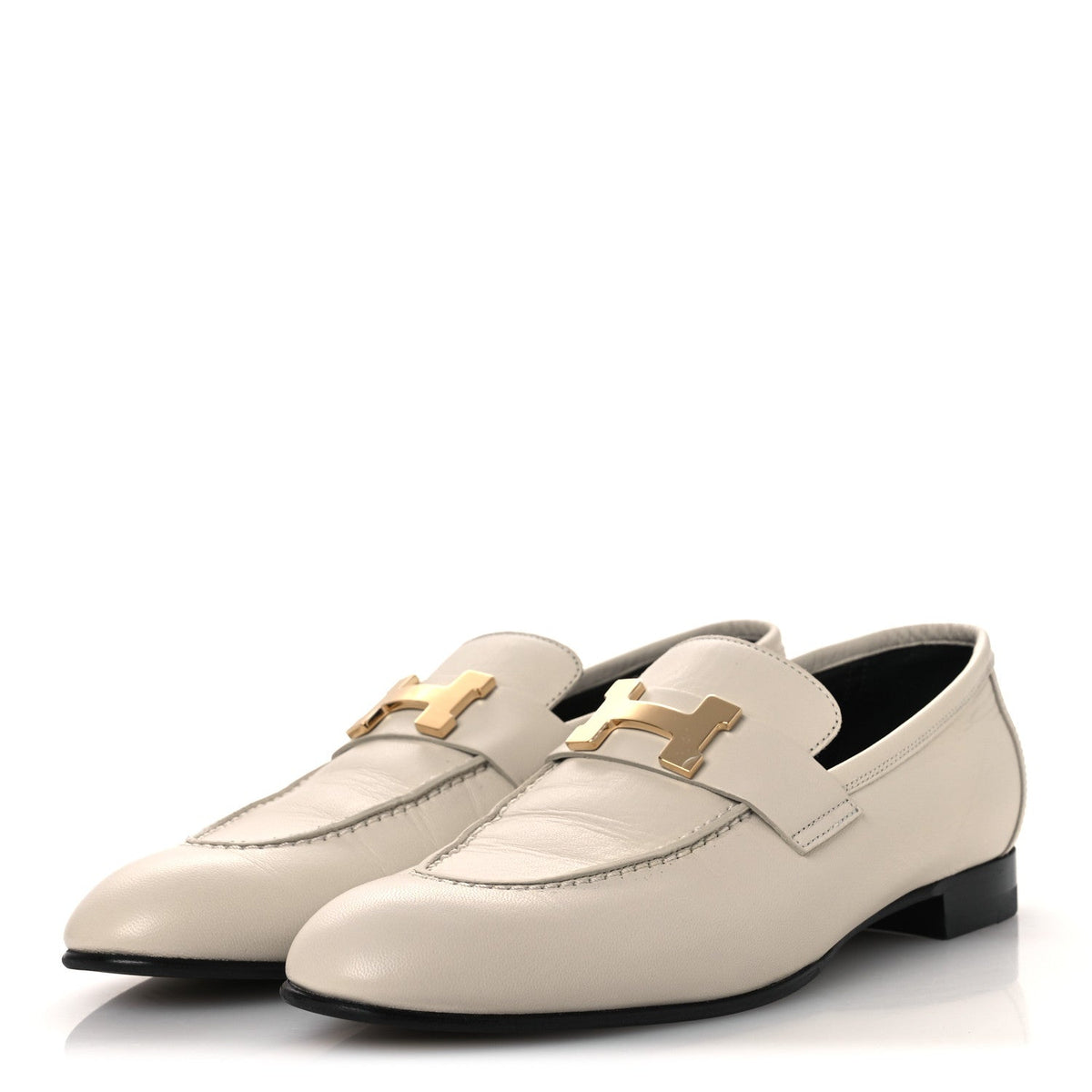 Goatskin Womens Paris Loafers 37 Beige Glaise wholesalehk.shop