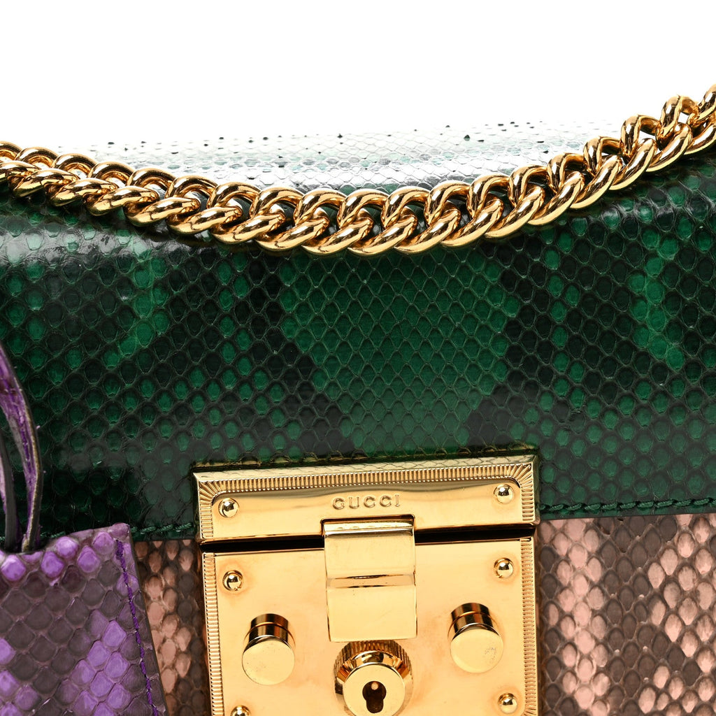 Snakeskin Small Padlock Shoulder Bag Green Pink Purple £¨ Direct shipment via from wholesalehk.shop