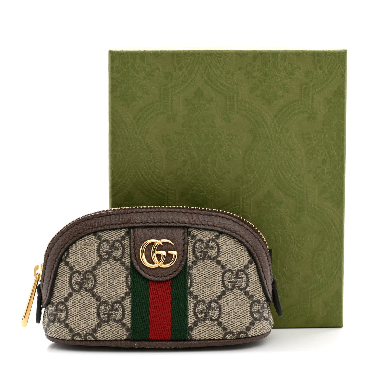 GG Supreme Monogram Web Ophidia Dome Key Pouch Beige New Acero wholesalehk.shop