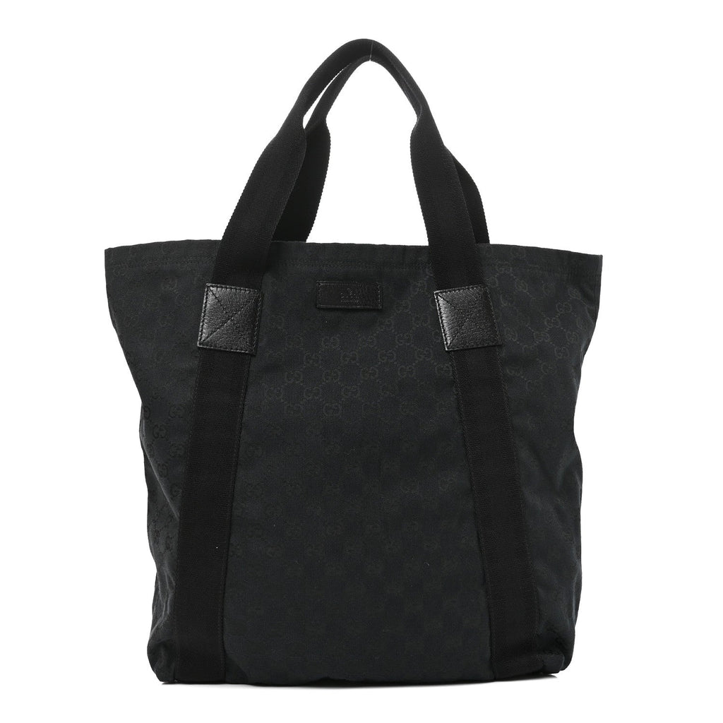 GG Monogram Medium Handle Vertical Tote Black wholesalehk.shop