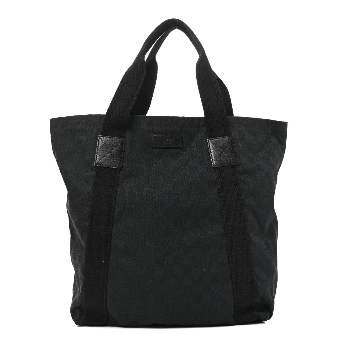 GG Monogram Medium Handle Vertical Tote Black wholesalehk.shop