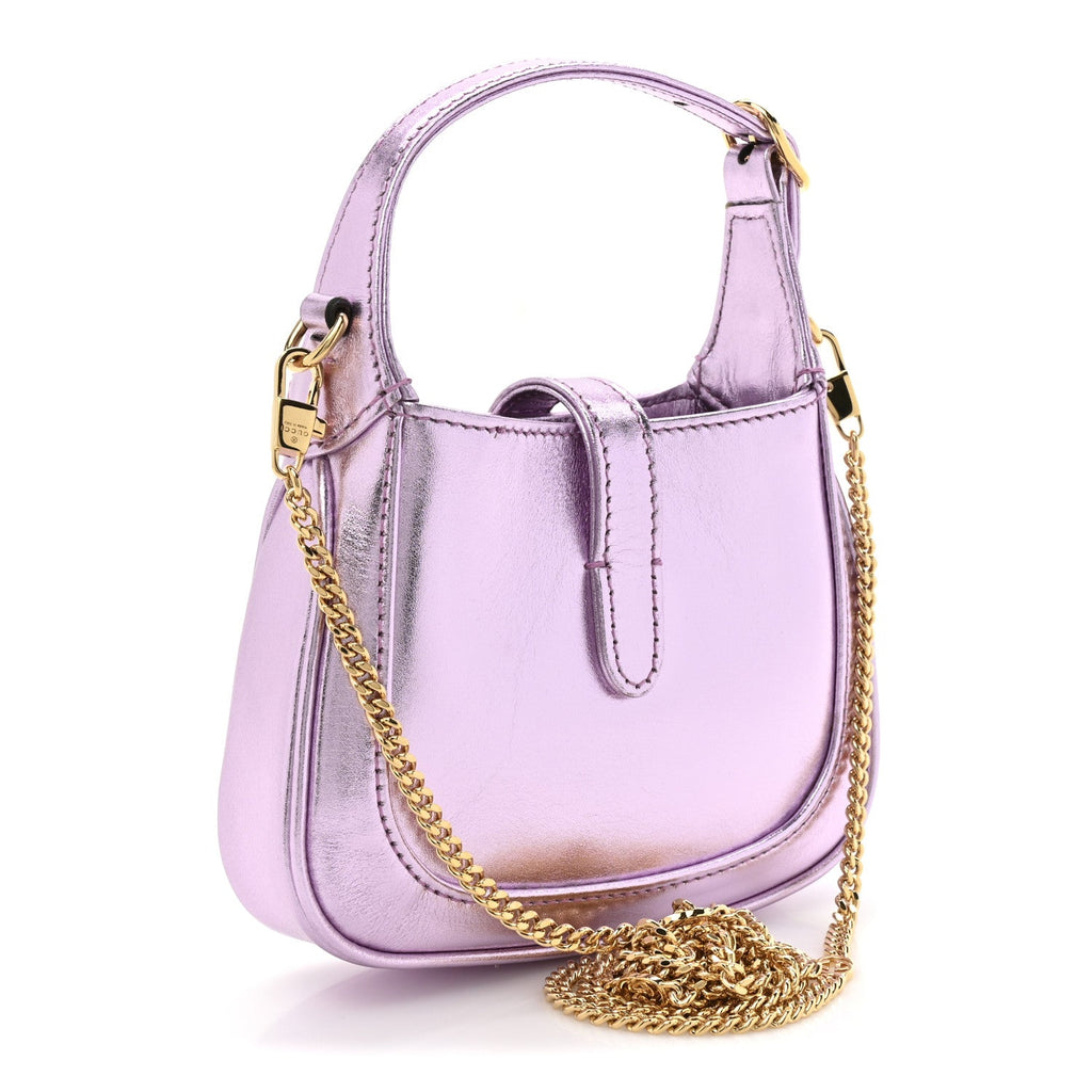Laminated Nappa Nano Jackie 1961 Hobo Metallic Rosa £¨ Direct shipment via from wholesalehk.shop