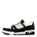 Calfskin Embossed Monogram Denim Womens LV Trainer Sneakers 41 Black 41 Black £¨ Direct shipment via from wholesalehk.shop