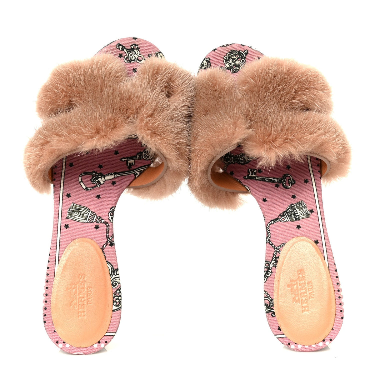Mink Fur Oasis Sandals 35 Granit Pink wholesalehk.shop