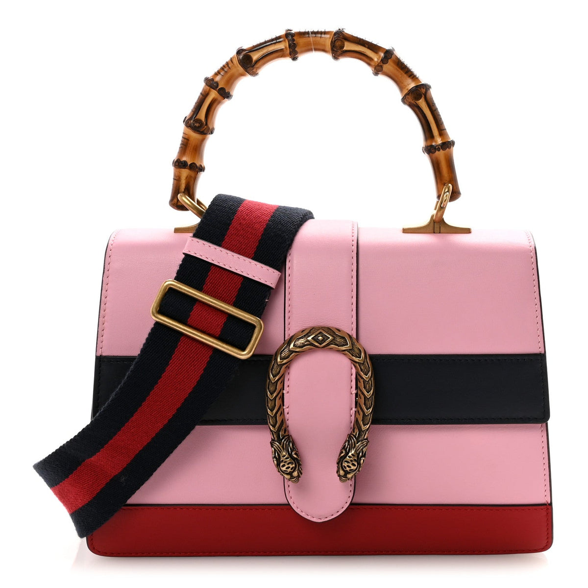 Moon Calfskin Web Medium Dionysus Bamboo Top Handle Bag Sugar Pink Blue Agata Hibiscus Red wholesalehk.shop