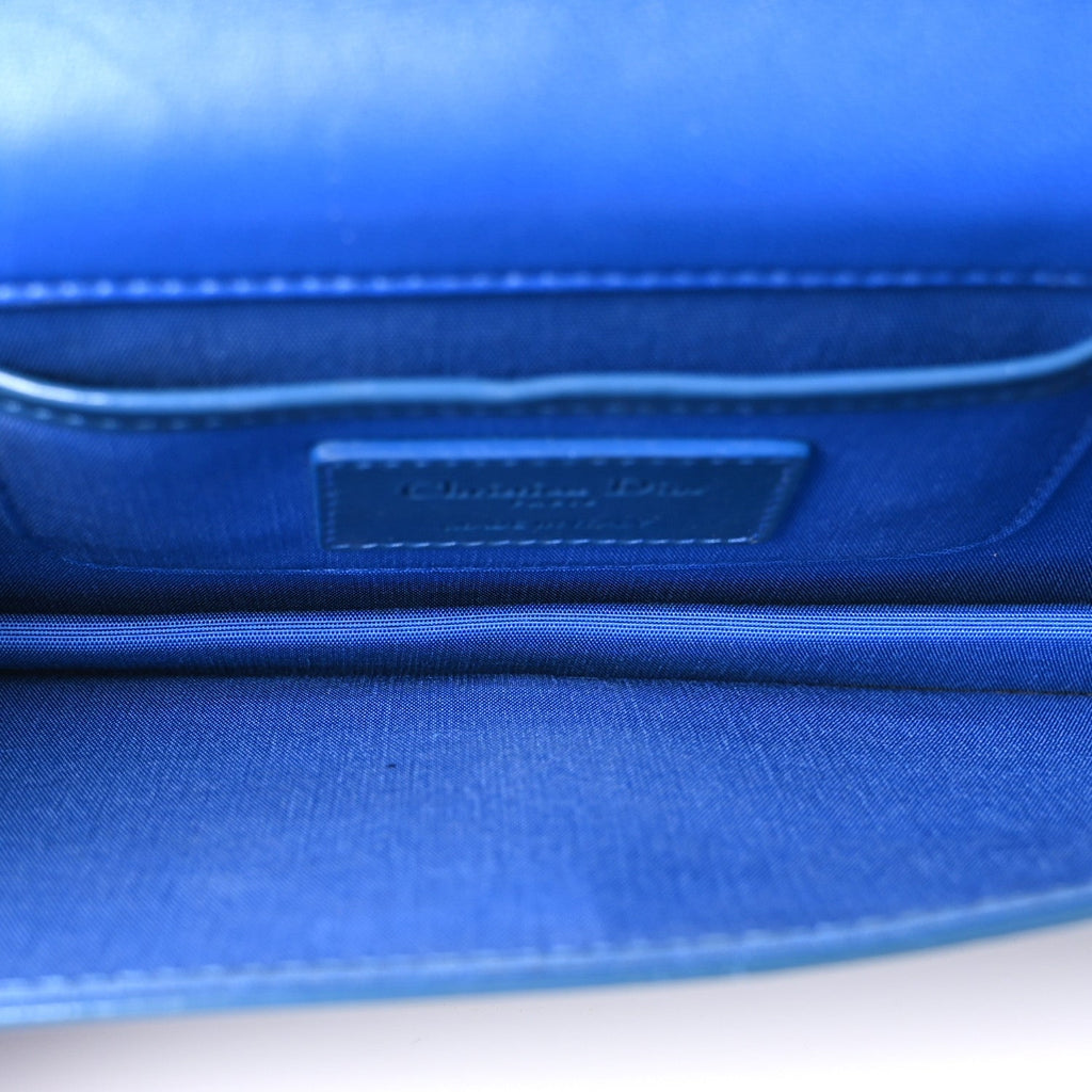 Patent Cannage Lady Dior Convertible Clutch Blue wholesalehk.shop