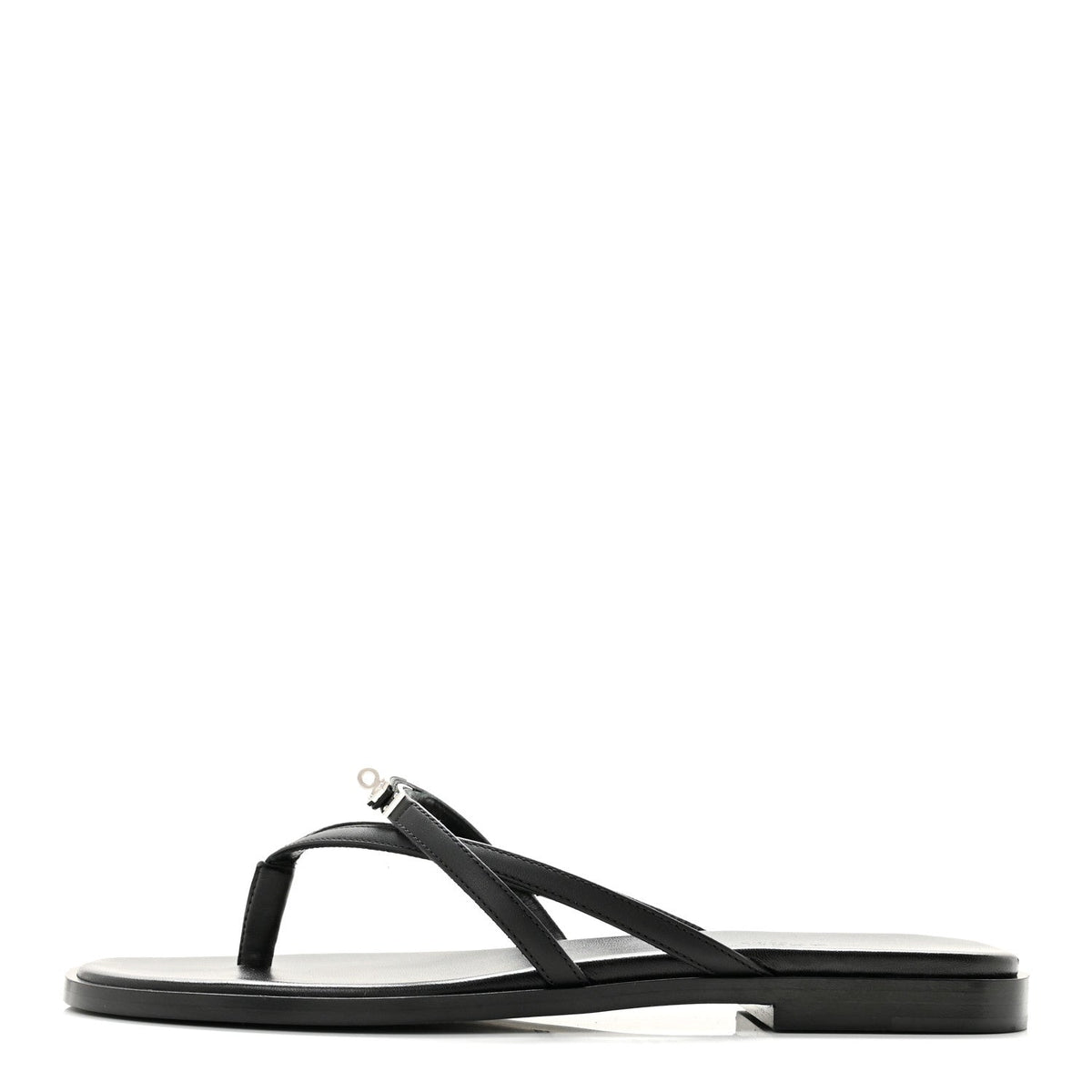 Calfskin Miss Sandals 37 Black wholesalehk.shop