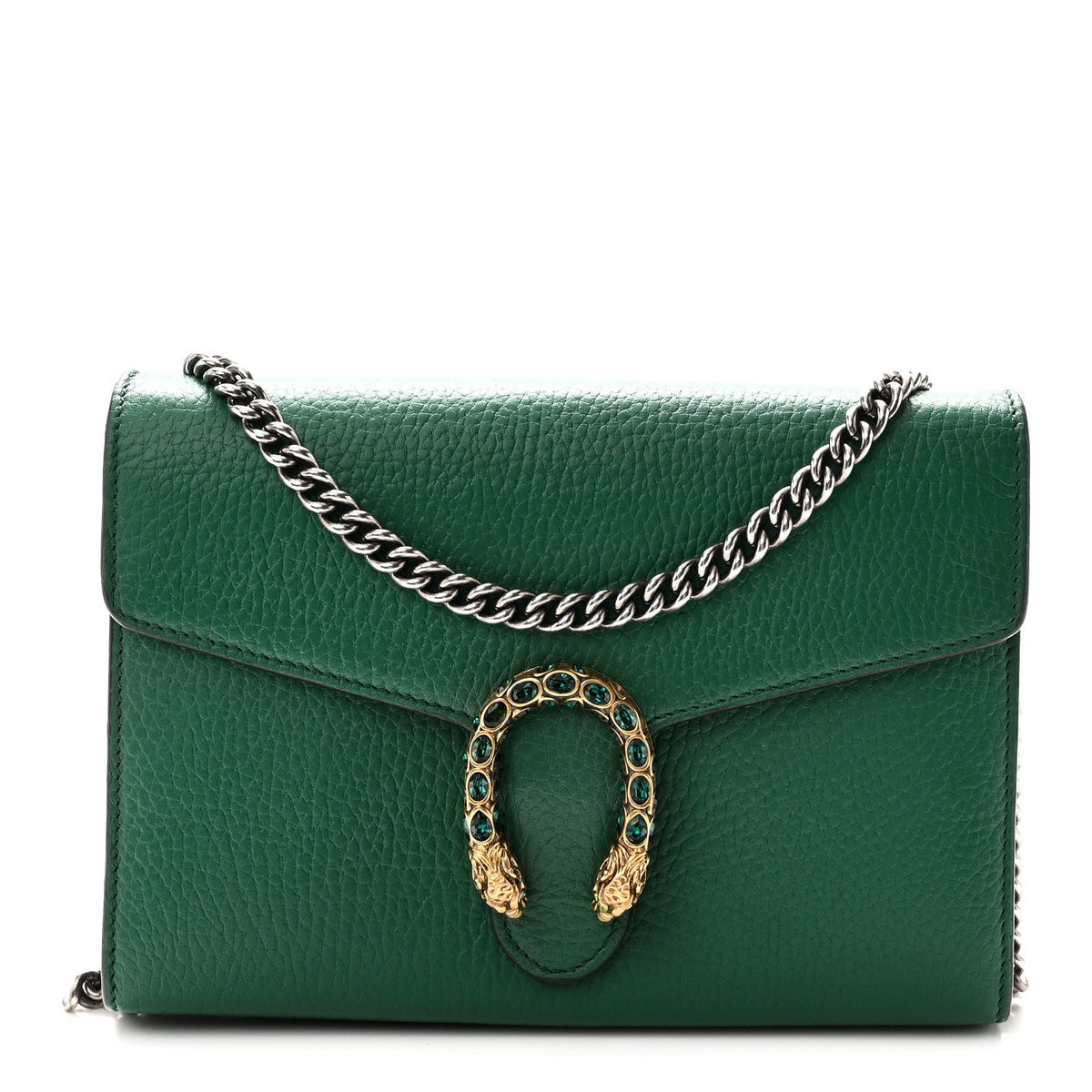 Calfskin Mini Dionysus Chain Wallet Emerald wholesalehk.shop