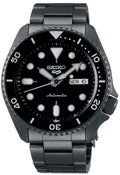 Seiko 5 Sports Automatic Black Dial Black Steel Strap Watch For Men - SRPD65K1 wholesalehk.shop