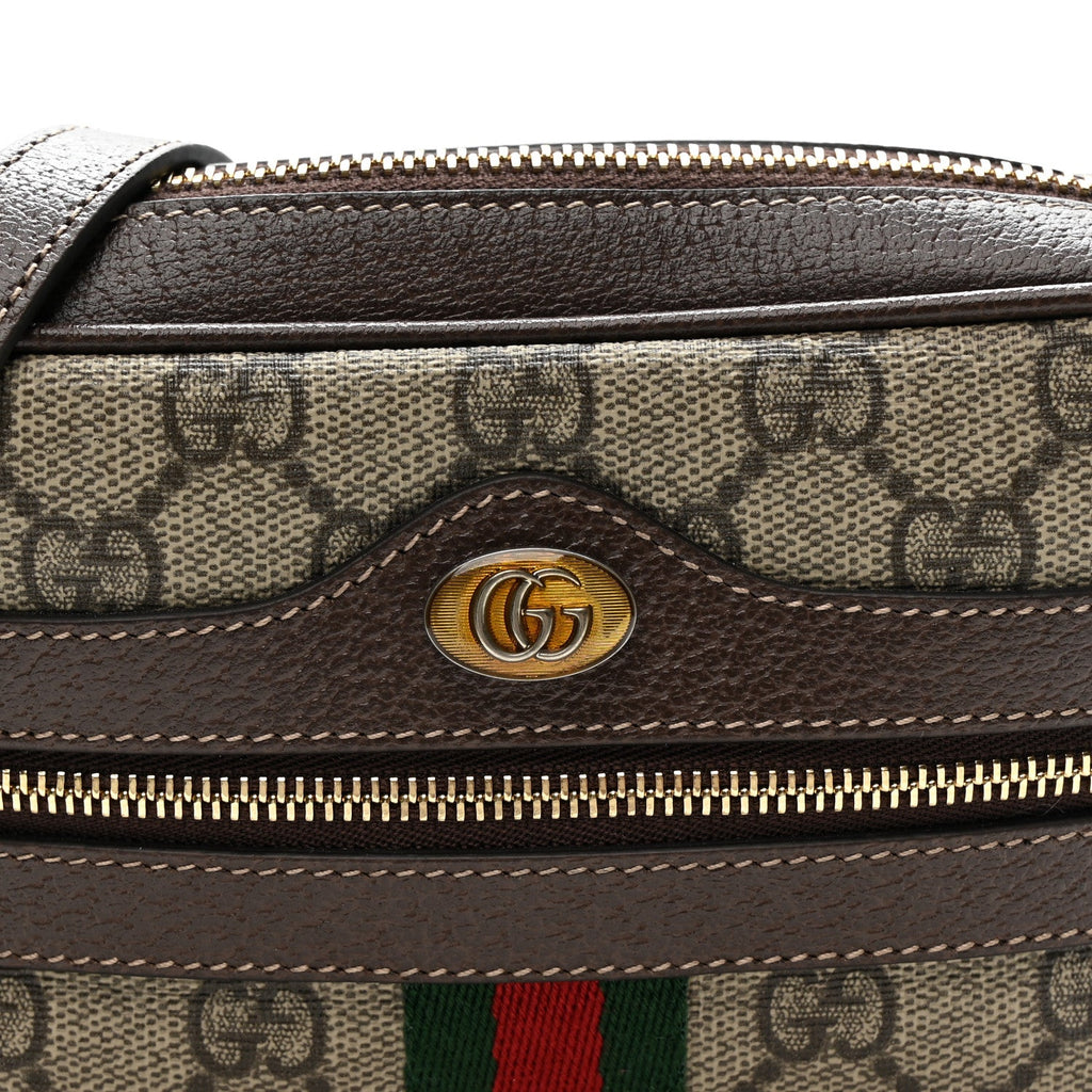 GG Supreme Monogram Web Mini Ophidia Shoulder Bag Brown wholesalehk.shop