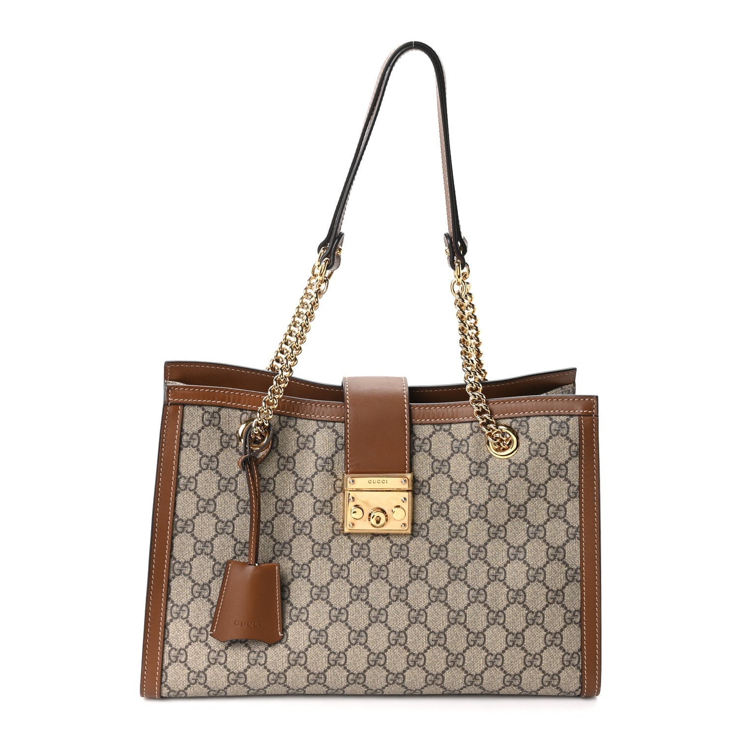 GG Supreme Monogram Medium Padlock Tote Beige Cuir £¨ Direct shipment via from wholesalehk.shop
