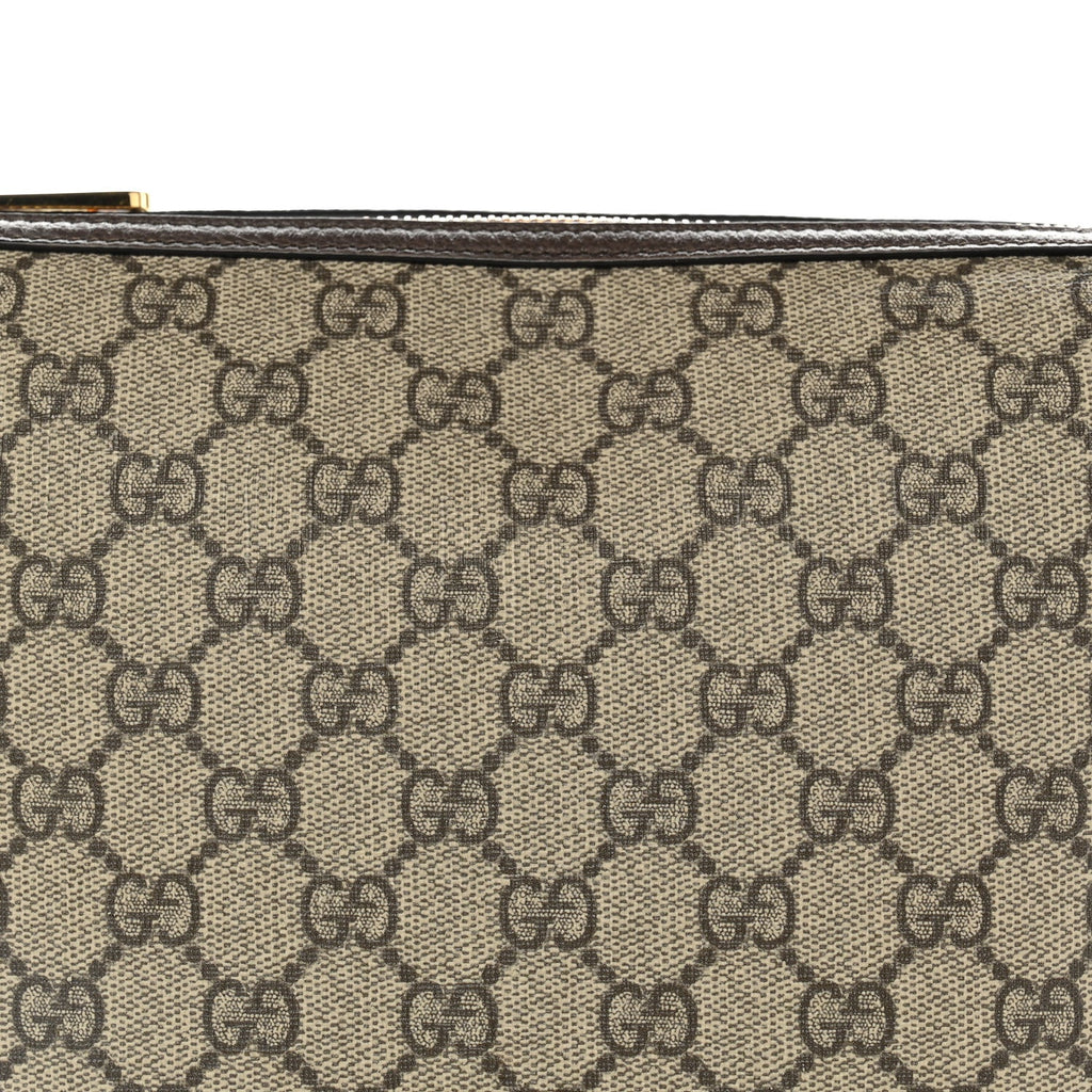 GG Supreme Monogram Textured Calfskin Web Super Mini Ophidia Shoulder Bag Beige Ebony New Acero wholesalehk.shop