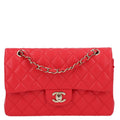 Caviar Quilted Small Double Flap Red wholesalehk.shop