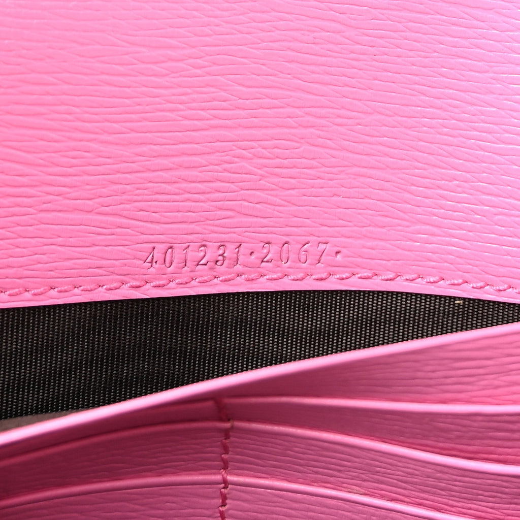 Calfskin Floral Print Mini Dionysus Chain Wallet Ivory Pink wholesalehk.shop