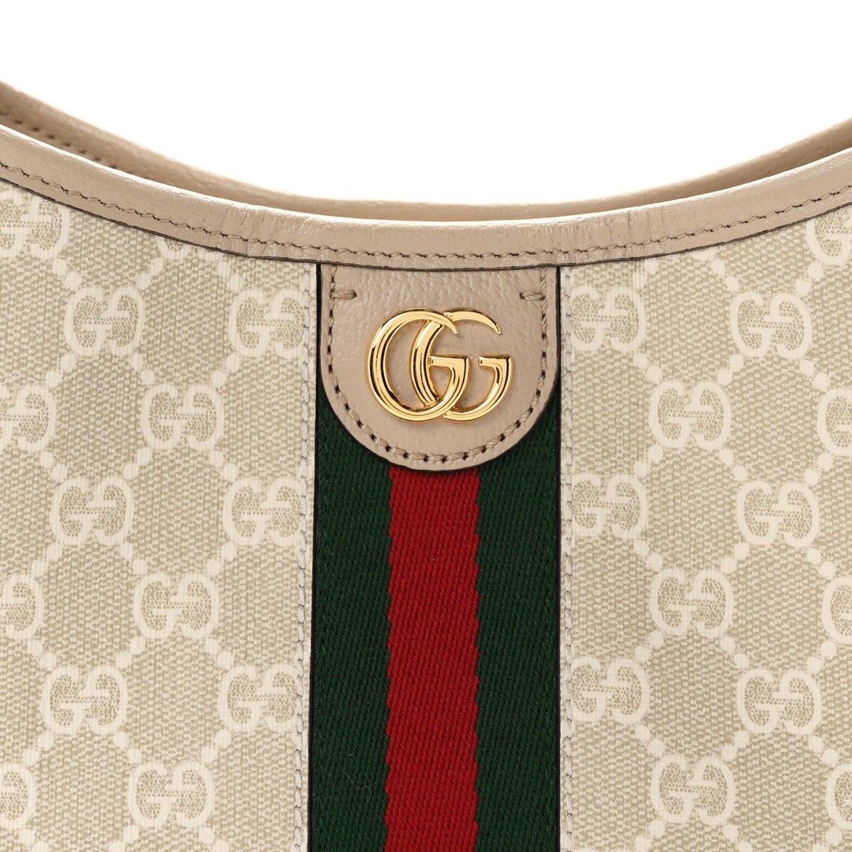GG Supreme Monogram Web Small Ophidia Shoulder Bag Beige White Oatmeal wholesalehk.shop