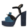 Suede Goatskin Calas Sandals 37.5 Vert Oxford Bleu Celeste Black wholesalehk.shop