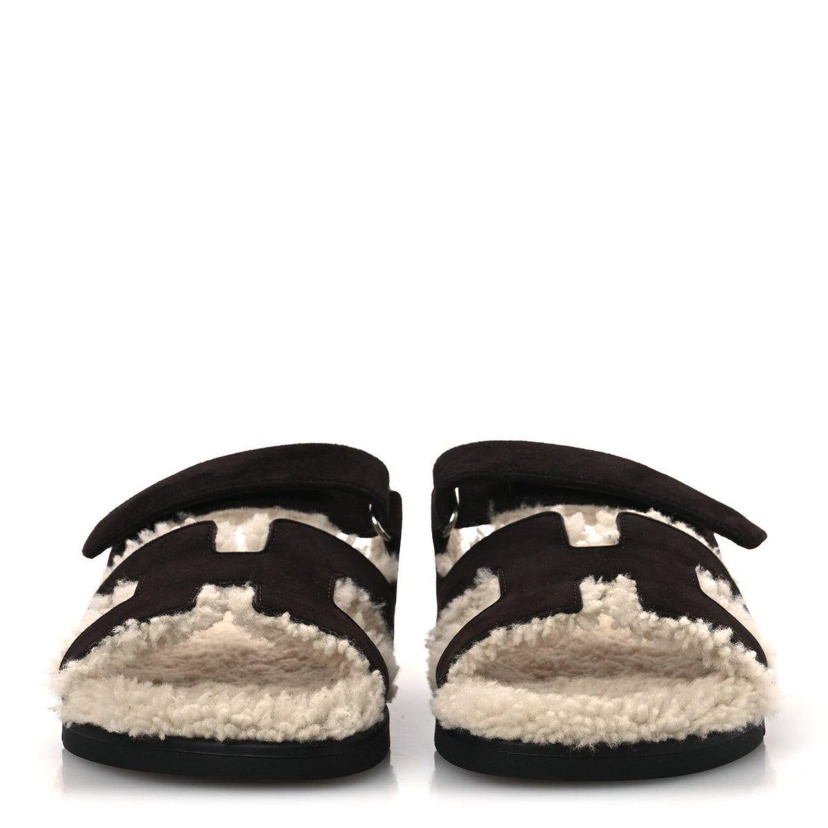 Suede Goatskin Woolskin Womens Chypre Sandals 38.5 Marron Ebene wholesalehk.shop
