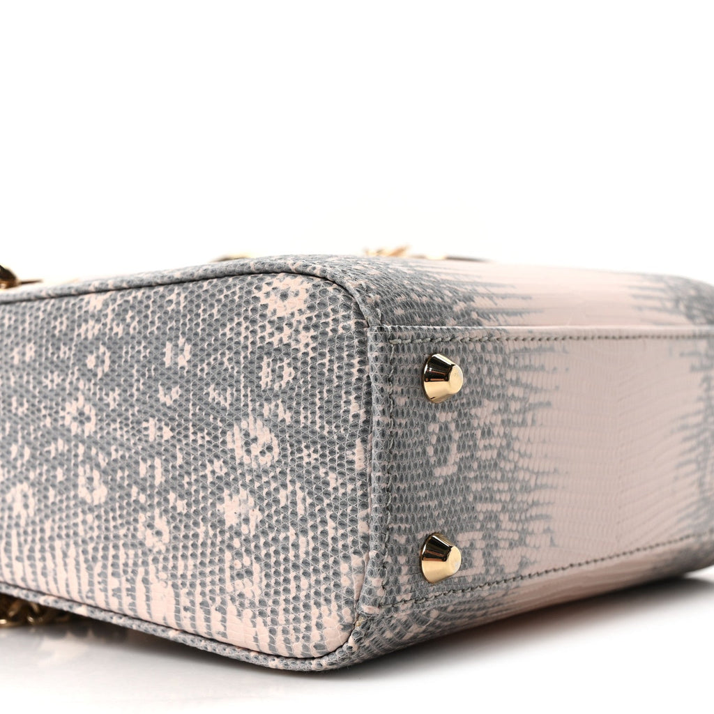 Lizard Ombre Mini Lady Dior Light Pink wholesalehk.shop