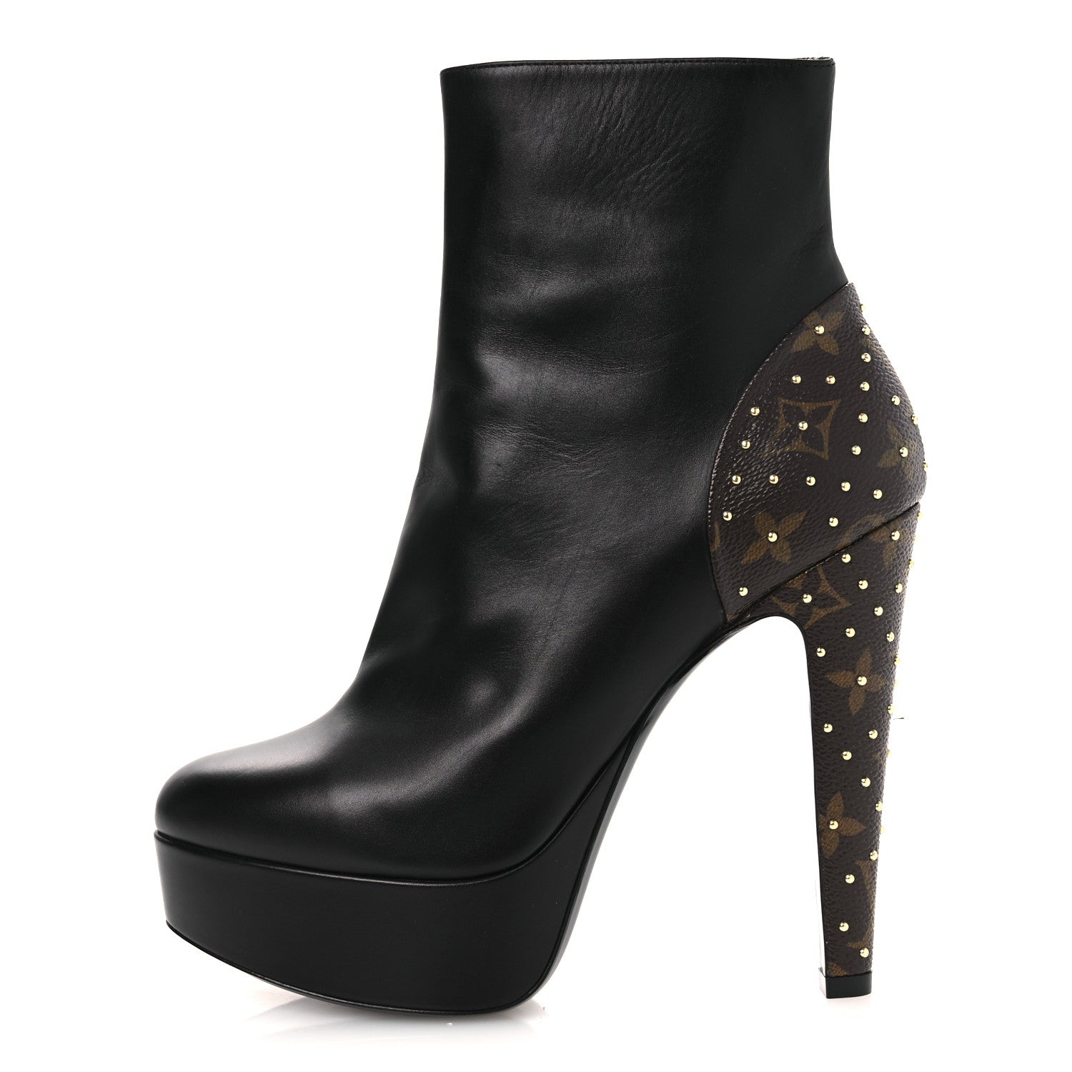 Soft Calfskin Monogram Afterglow Platform Ankle Boots 38.5 Black £¨ Direct shipment via from wholesalehk.shop