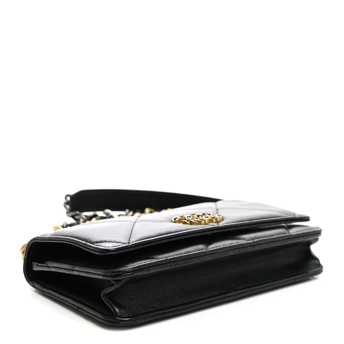Lambskin Quilted Chanel 19 Wallet On Chain WOC Black wholesalehk.shop