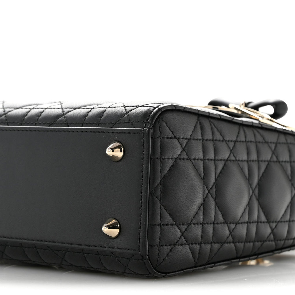Lambskin Cannage Small Lady Dior Black wholesalehk.shop