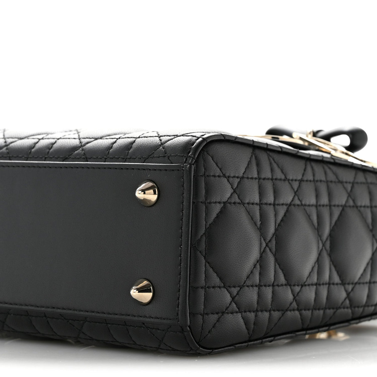 Lambskin Cannage Small Lady Dior Black wholesalehk.shop