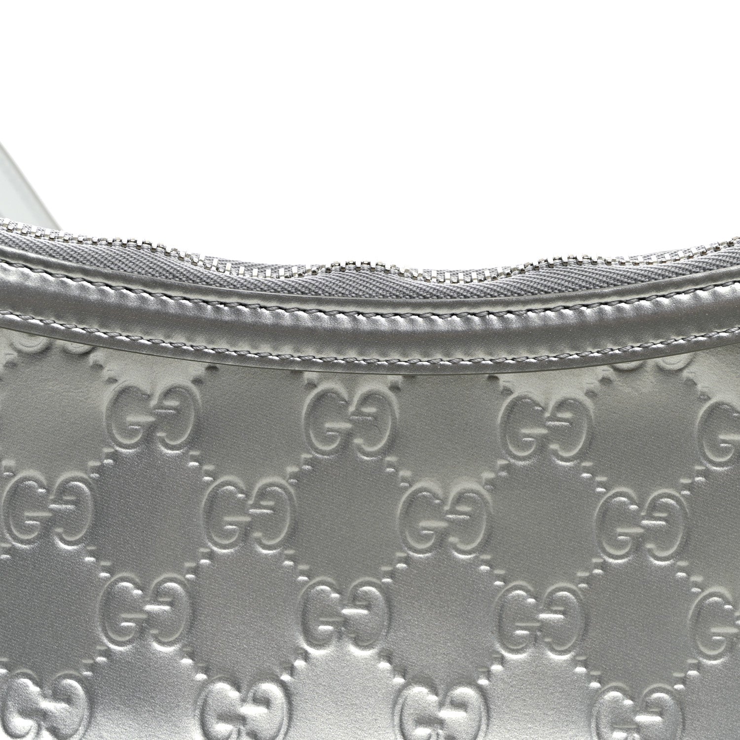 Shine Guccissima Emblem Small Shoulder Bag Silver £¨ Direct shipment via from wholesalehk.shop