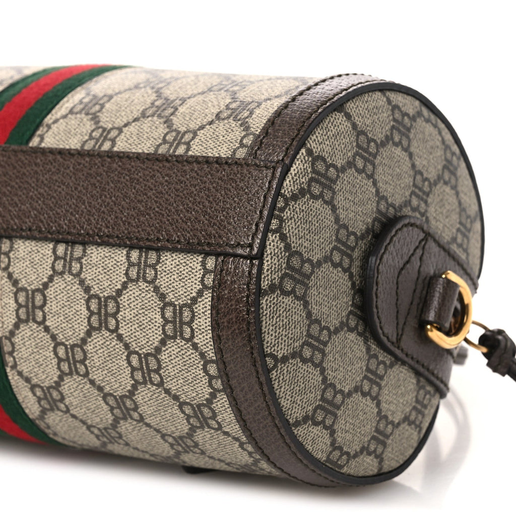 X BALENCIAGA BB Supreme Monogram Web Small Ophidia Boston Bag Beige New Acero wholesalehk.shop