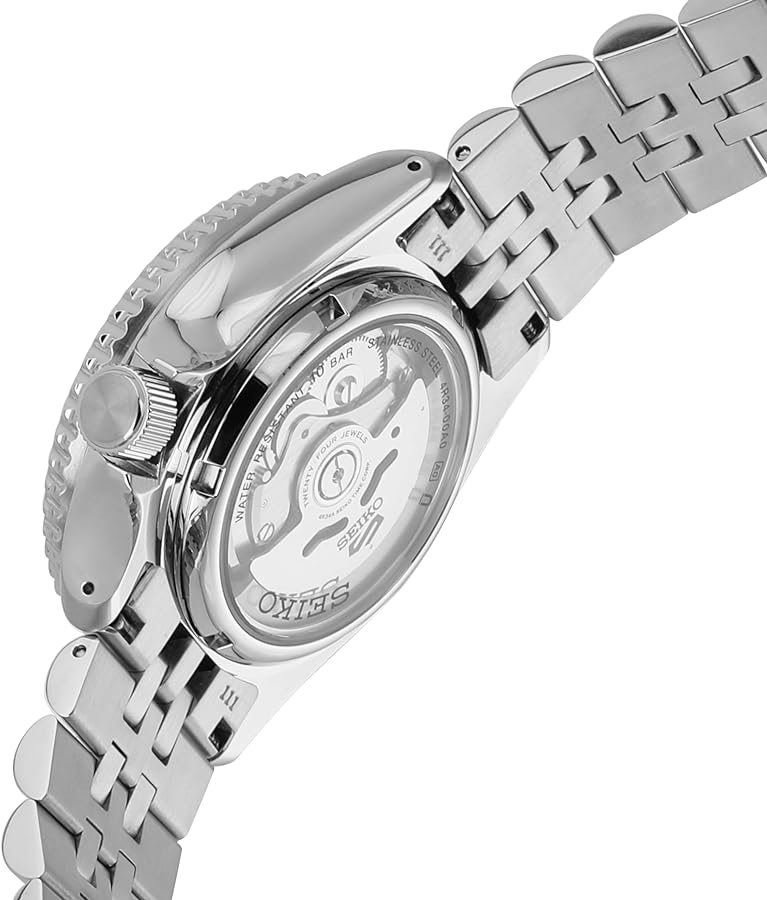 Seiko 5 Sports Automatic GMT Black Dial Silver Steel Strap Watch For Men - SSK001K1 wholesalehk.shop