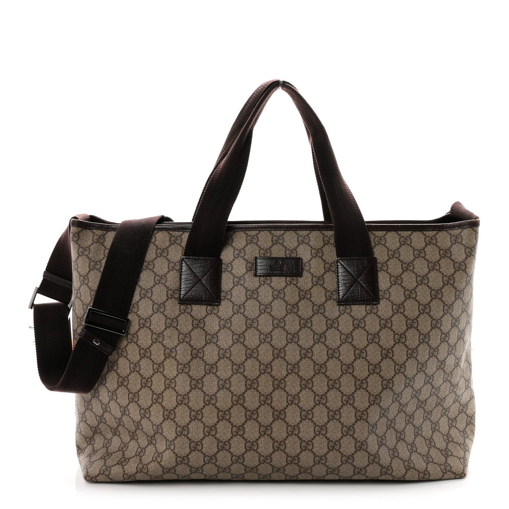 GG Plus Monogram Travel Bag Dark Brown wholesalehk.shop