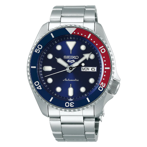 Seiko 5 Sports Automatic Blue Dial Silver Steel Strap Watch For Men - SRPD53K1 wholesalehk.shop
