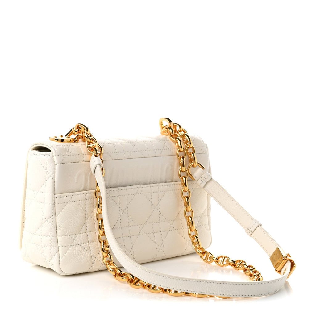 Calfskin Cannage Small Caro Bag Ivory wholesalehk.shop