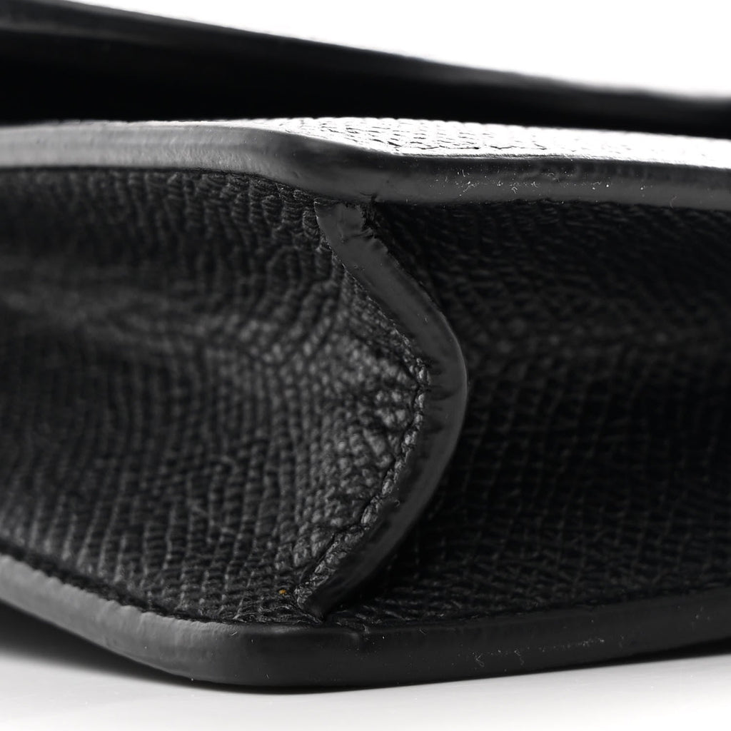 Grained Calfskin Saddle Pouch Bag Black wholesalehk.shop